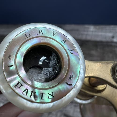 Antique Laval Paris Opera Glasses Binoculars Brass And Mother of Pearl - Thumbnail 11