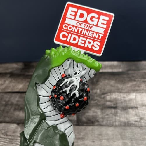 EDGE OF THE CONTINENT CIDERS BEER TAP HANDLE 11.75" INCHES TALL - Thumbnail 2