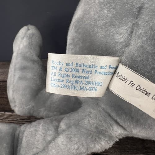 Vintage 2000 Rocky of Rocky and Bullwinkle Bean Bag Big Plush Toy - Thumbnail 6