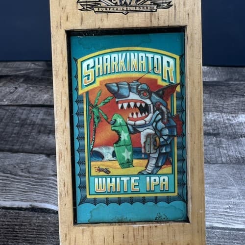 LOST COAST BREWERY SHARKINATOR WHITE IPA & TANGERINE WHEAT BEER TAP HANDLE 10.5" - Thumbnail 3