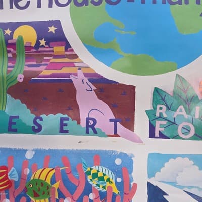 Vintage 1991 Western Graphics Earth One House Many Rooms 21" x 31.5" Poster - Thumbnail 5
