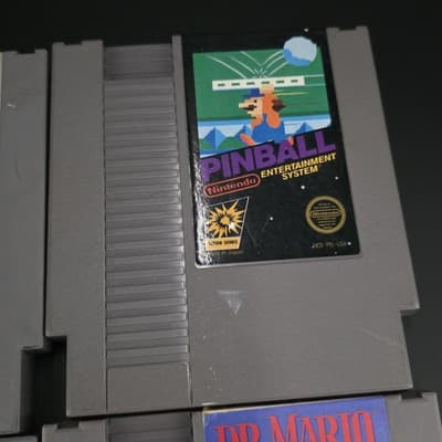 Lot Of 4 NES Cartridges Marble Madness Duck Hunt Pinball Dr Mario - Thumbnail 5