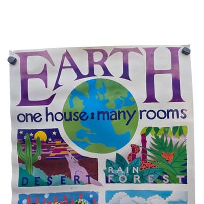 Vintage 1991 Western Graphics Earth One House Many Rooms 21" x 31.5" Poster - Thumbnail 2