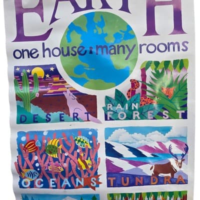 Vintage 1991 Western Graphics Earth One House Many Rooms 21" x 31.5" Poster - Thumbnail 6