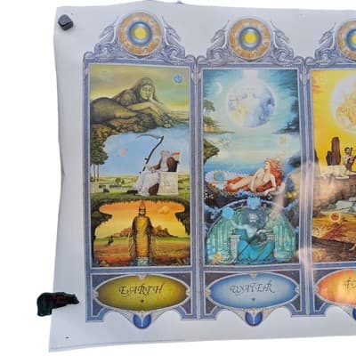 Four Elements Poster 2003 Linda Roger Garland Fantasy Switzerland 23.75" x 36” - Thumbnail 2