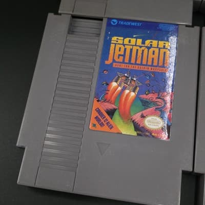 Lot Of 4 NES Cartridges Road Blaster Solar Jetman Xevious RC Pro Am - Thumbnail 3