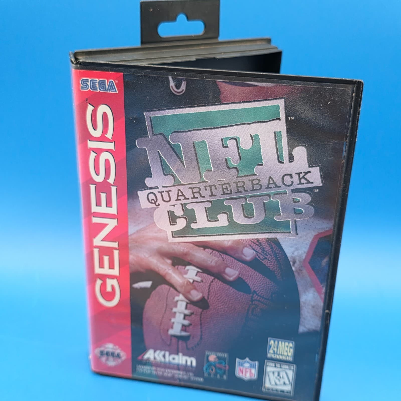 NFL Quarterback Club Video Game (Sega Genesis, 1994) CIB Complete Retro Tested - Thumbnail 5