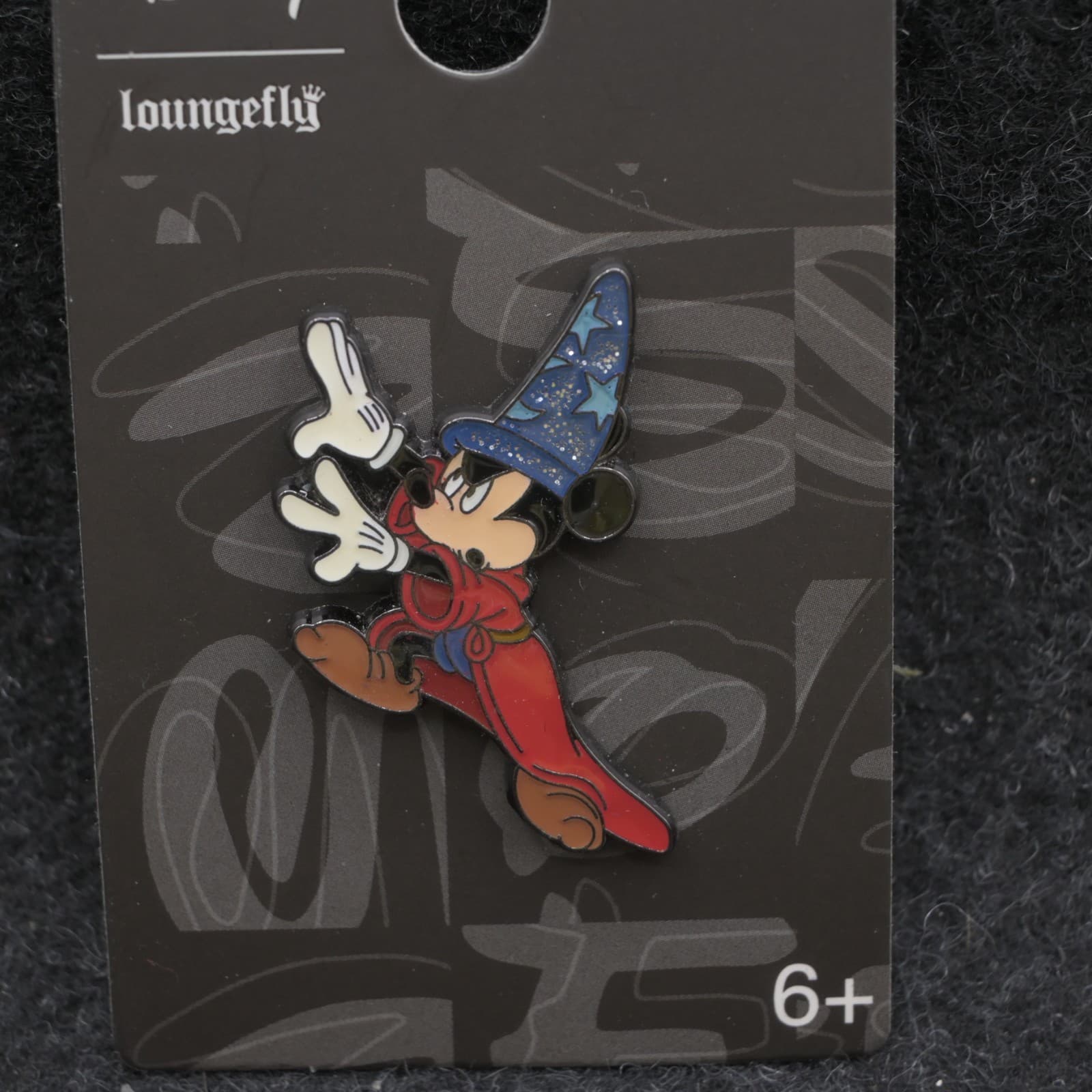 Disney Loungefly Mickey Mouse Sorcerer Pin Fantasia Enamel Wizard Glitter - Thumbnail 2