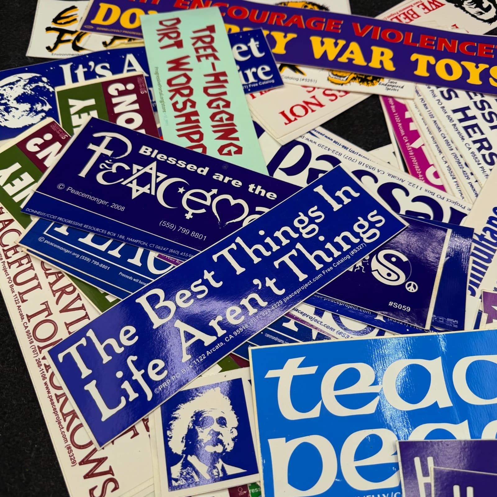 Lot of 68 Bumper Stickers From 2000s Liberal - Thumbnail 7