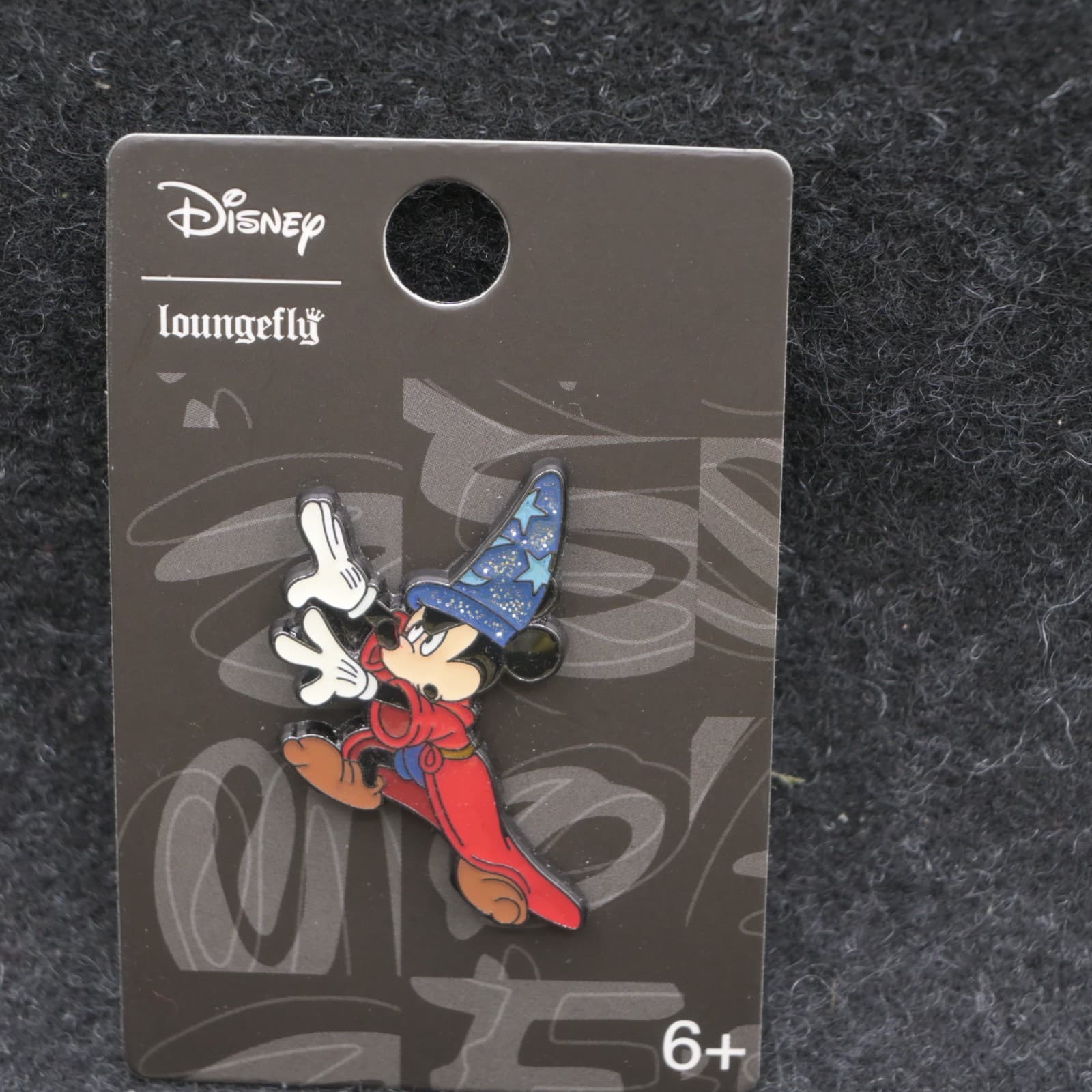 Disney Loungefly Mickey Mouse Sorcerer Pin Fantasia Enamel Wizard Glitter - Thumbnail 4