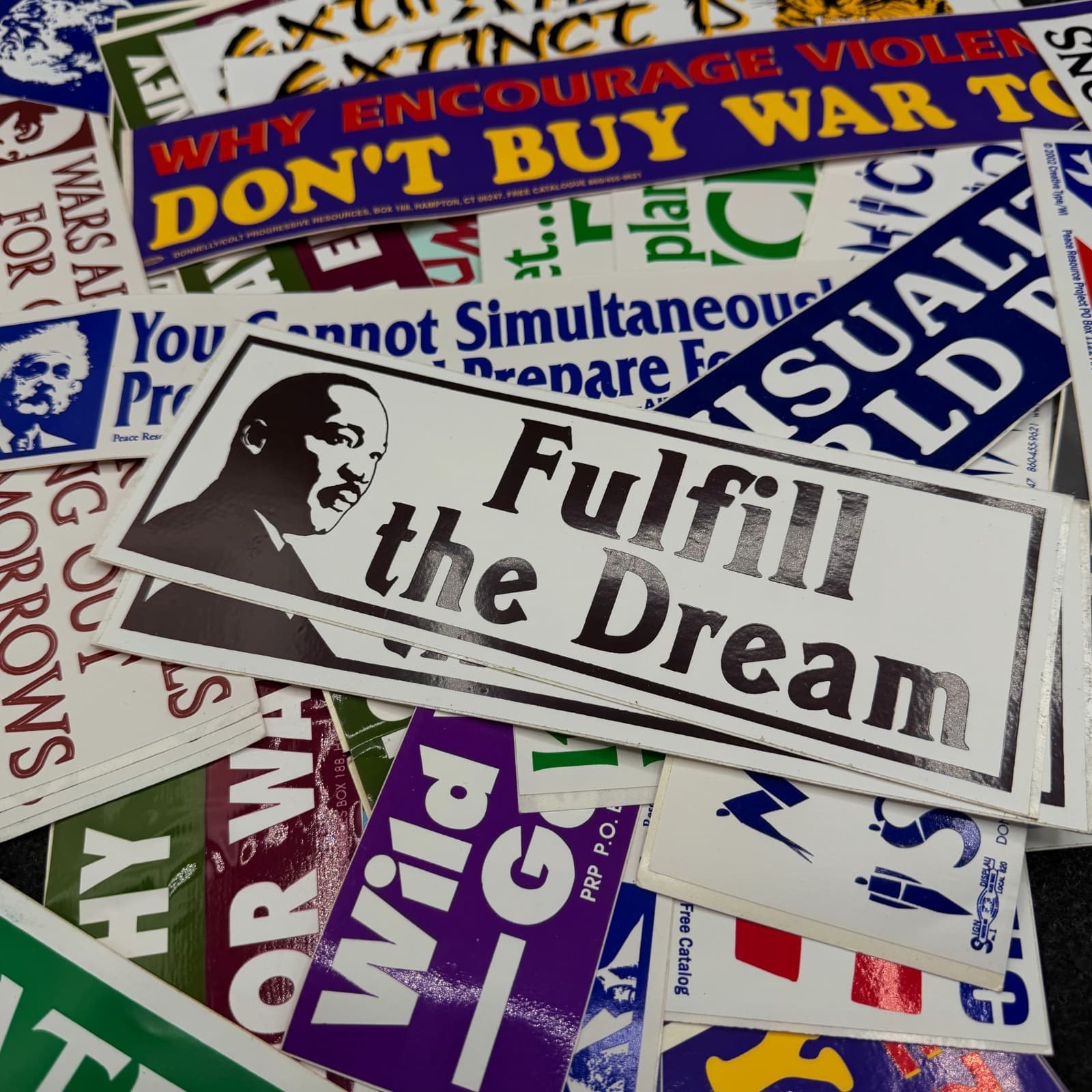 Lot of 68 Bumper Stickers From 2000s Liberal - Thumbnail 5