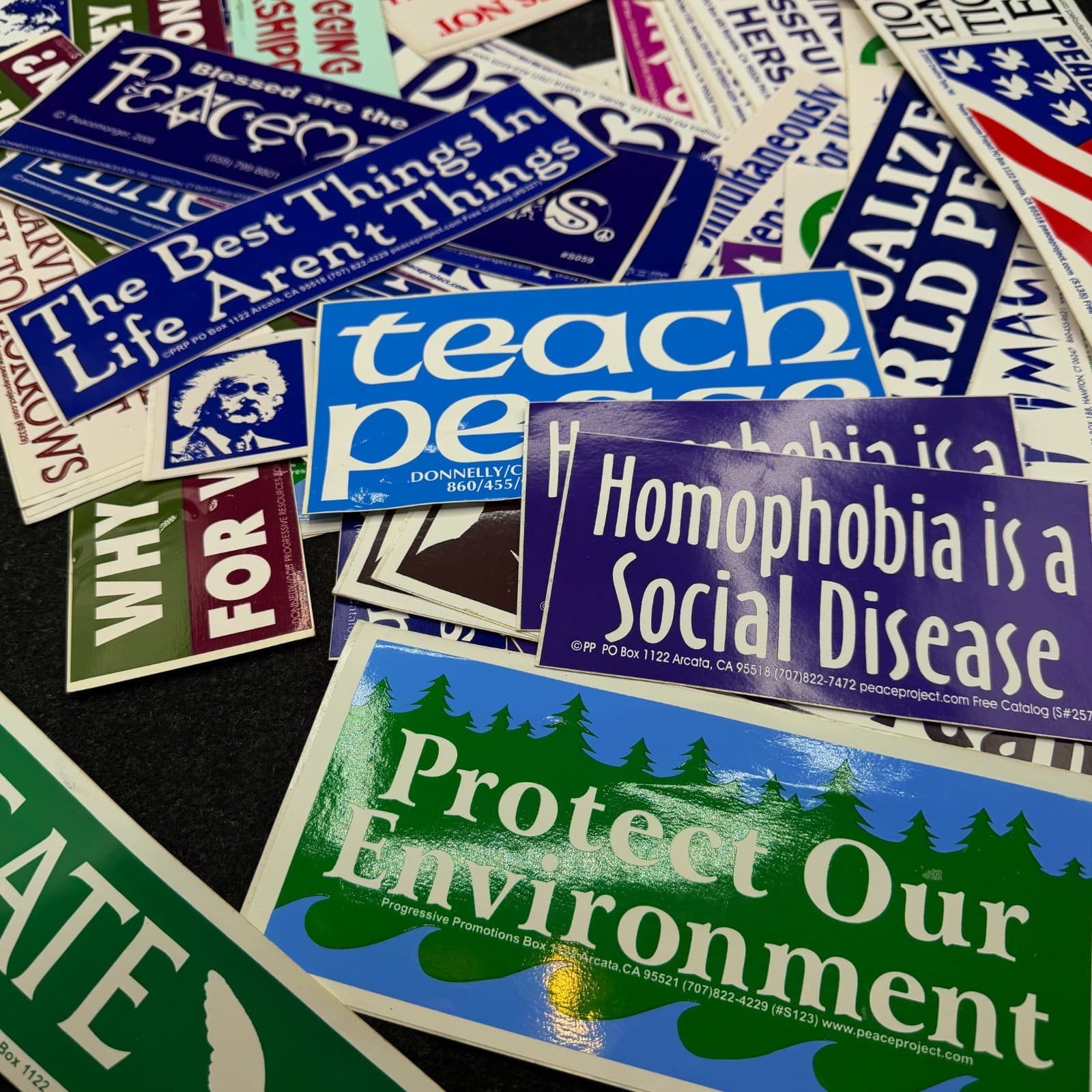 Lot of 68 Bumper Stickers From 2000s Liberal - Thumbnail 6