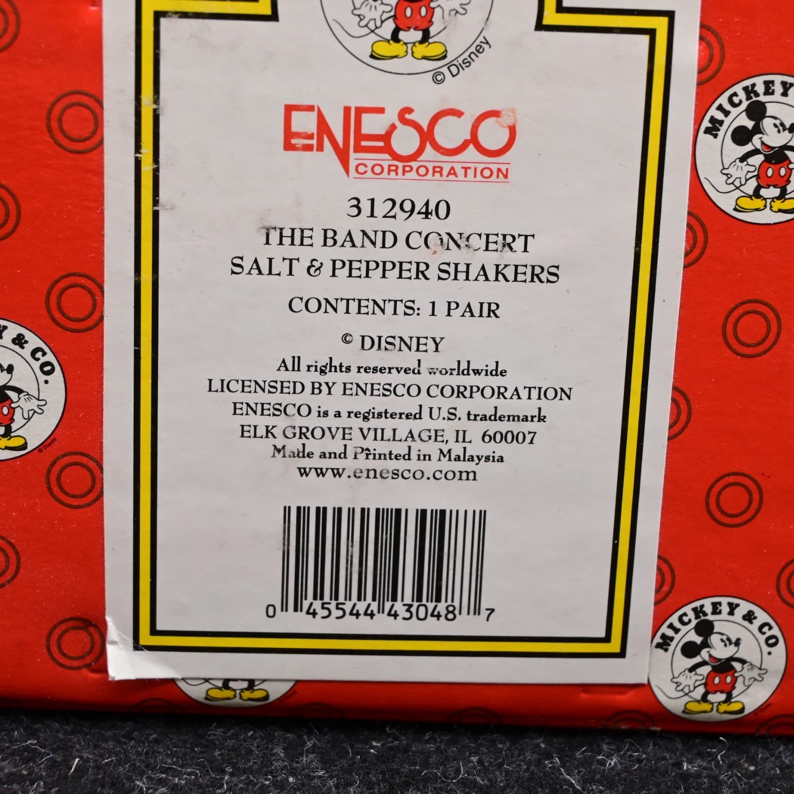Disney Mickey Enesco Salt & Pepper Shakers - Thumbnail 6