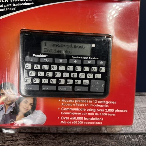 NEW Franklin TES-121 English - Spanish Quick Translator and Phrasebook SEALED - Thumbnail 2
