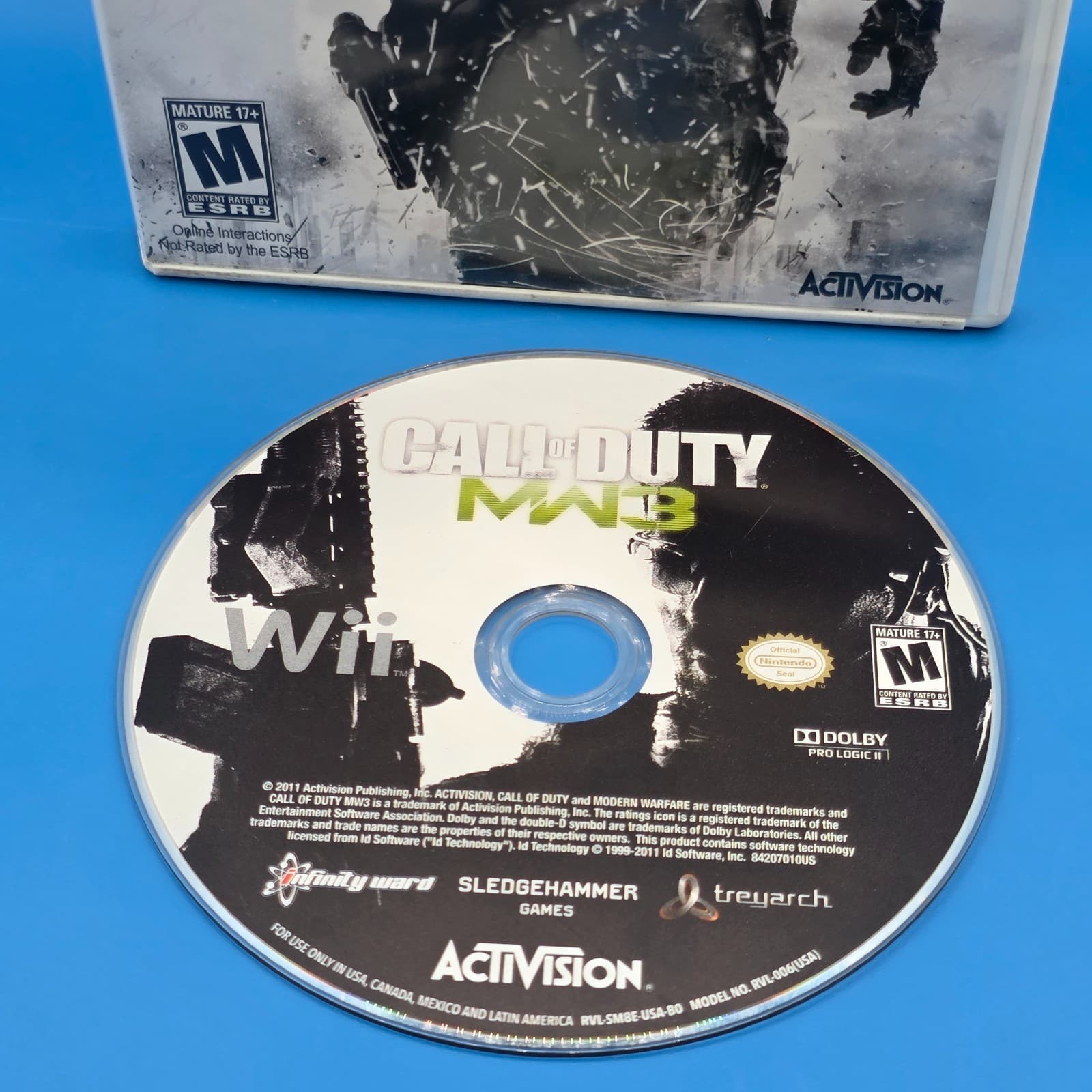 Call of Duty: Modern Warfare 3 (Nintendo Wii, 2011) NO MANUAL - Thumbnail 2