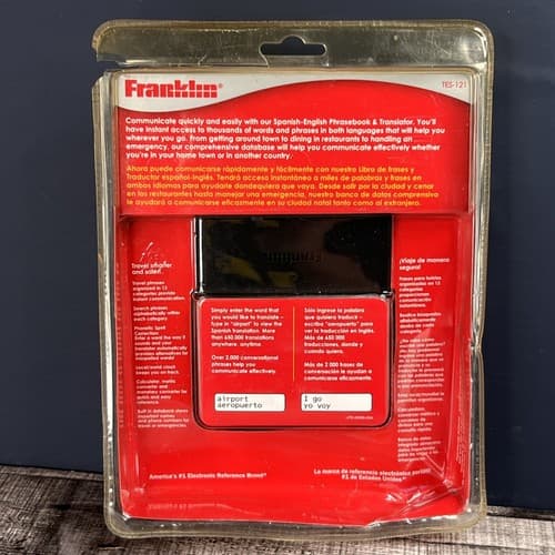 NEW Franklin TES-121 English - Spanish Quick Translator and Phrasebook SEALED - Thumbnail 6
