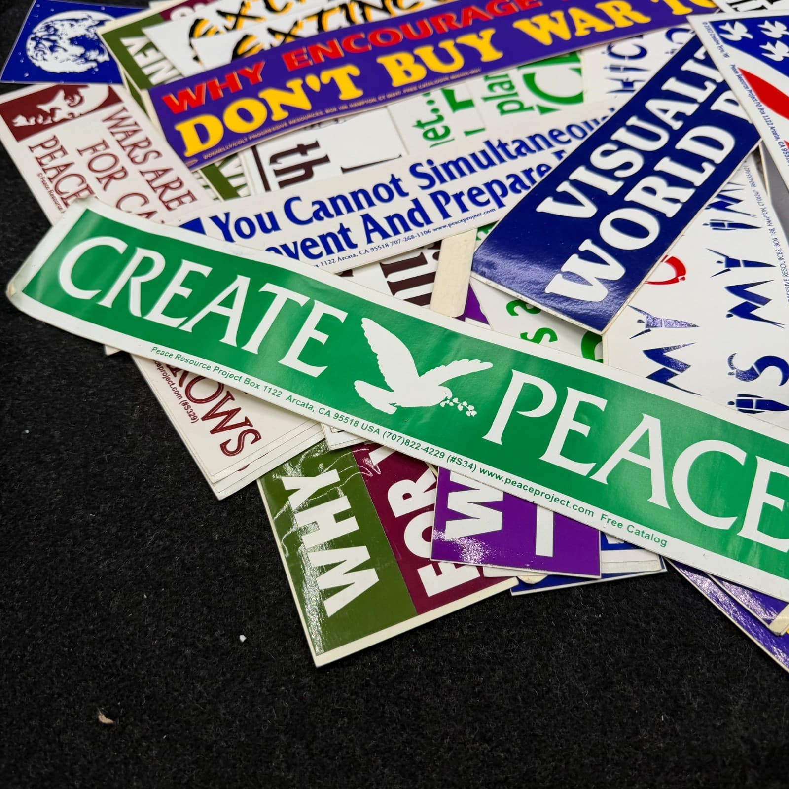 Lot of 68 Bumper Stickers From 2000s Liberal - Thumbnail 2