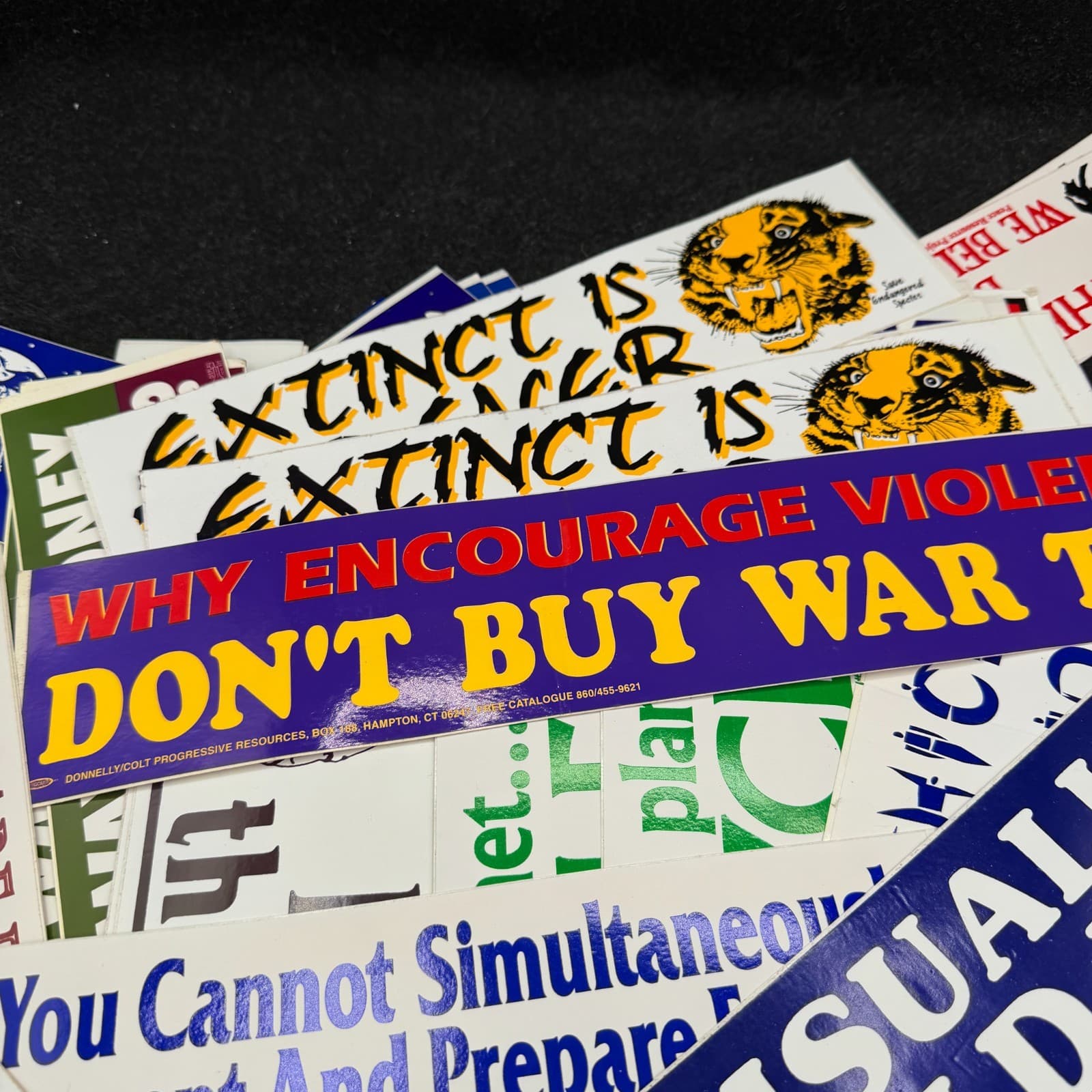 Lot of 68 Bumper Stickers From 2000s Liberal - Thumbnail 4