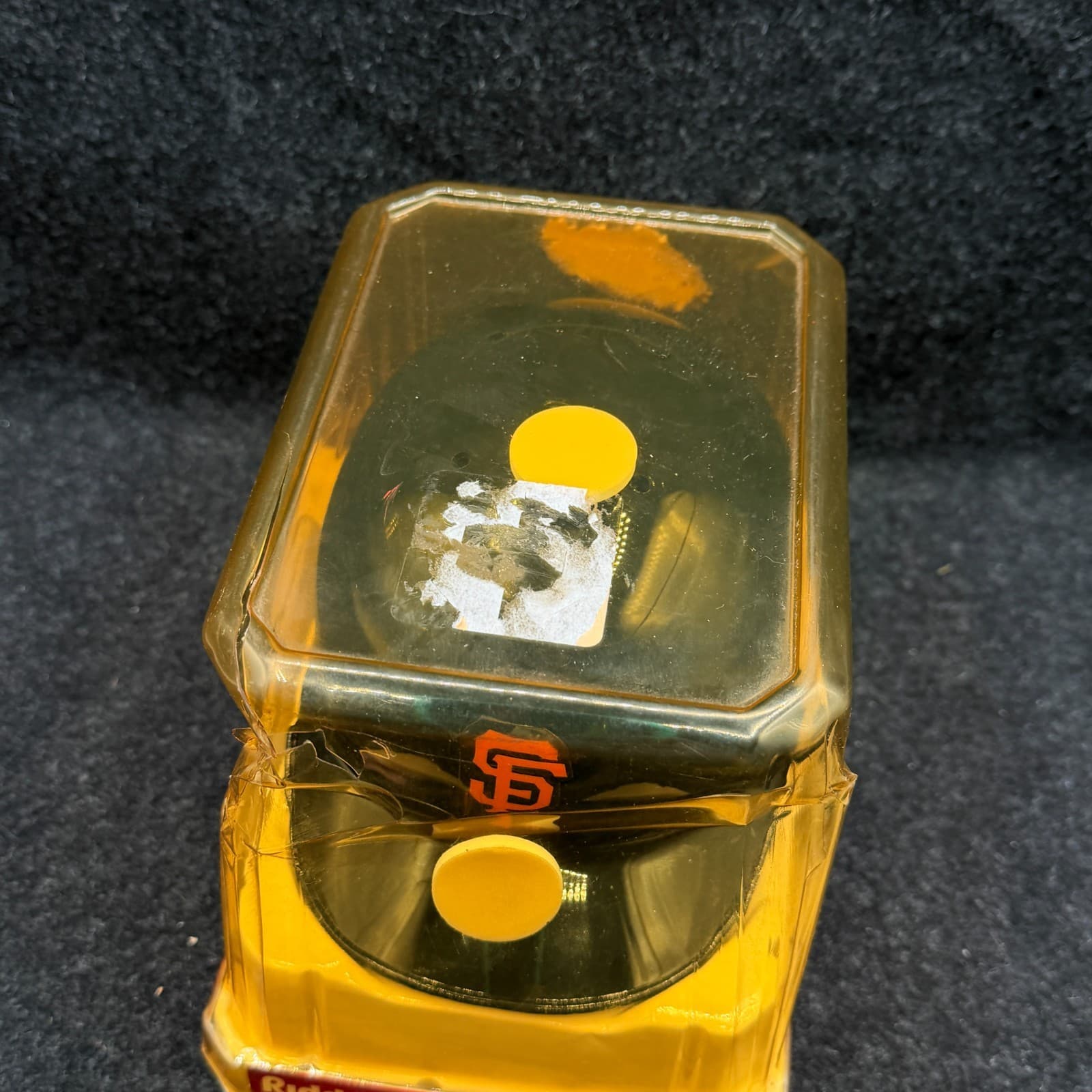 2006 Riddell SF Giants Mini Batters Helmet Sealed Yellowed Packaging - Thumbnail 3