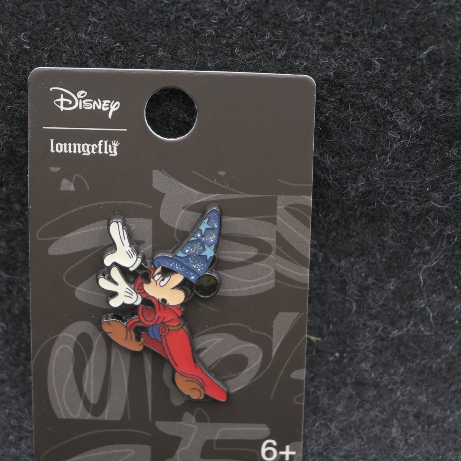 Disney Loungefly Mickey Mouse Sorcerer Pin Fantasia Enamel Wizard Glitter - Thumbnail 3
