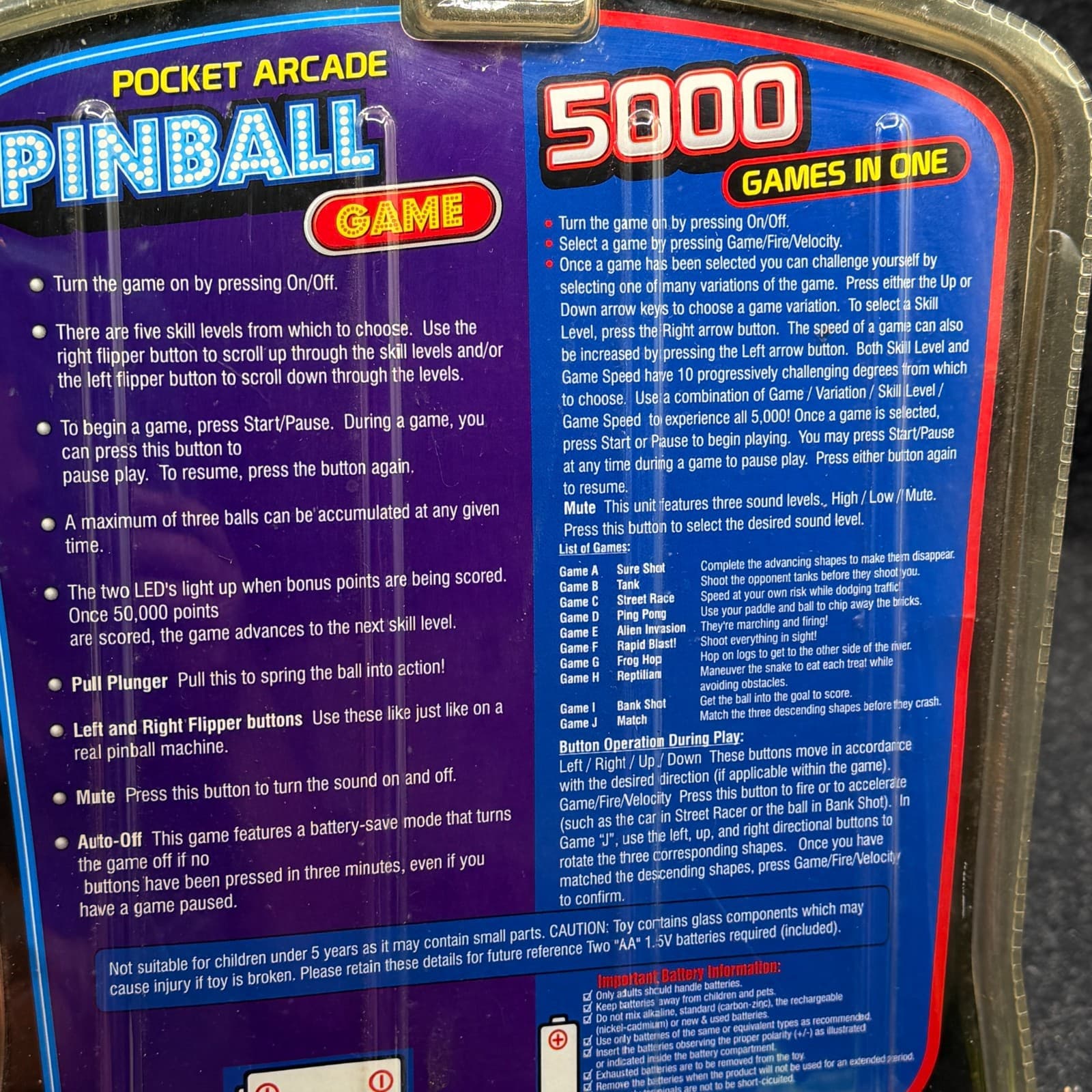 Westminster Pocket Arcade 2 Pack 5000 Games in 1 and Pinball SEALED - Thumbnail 7