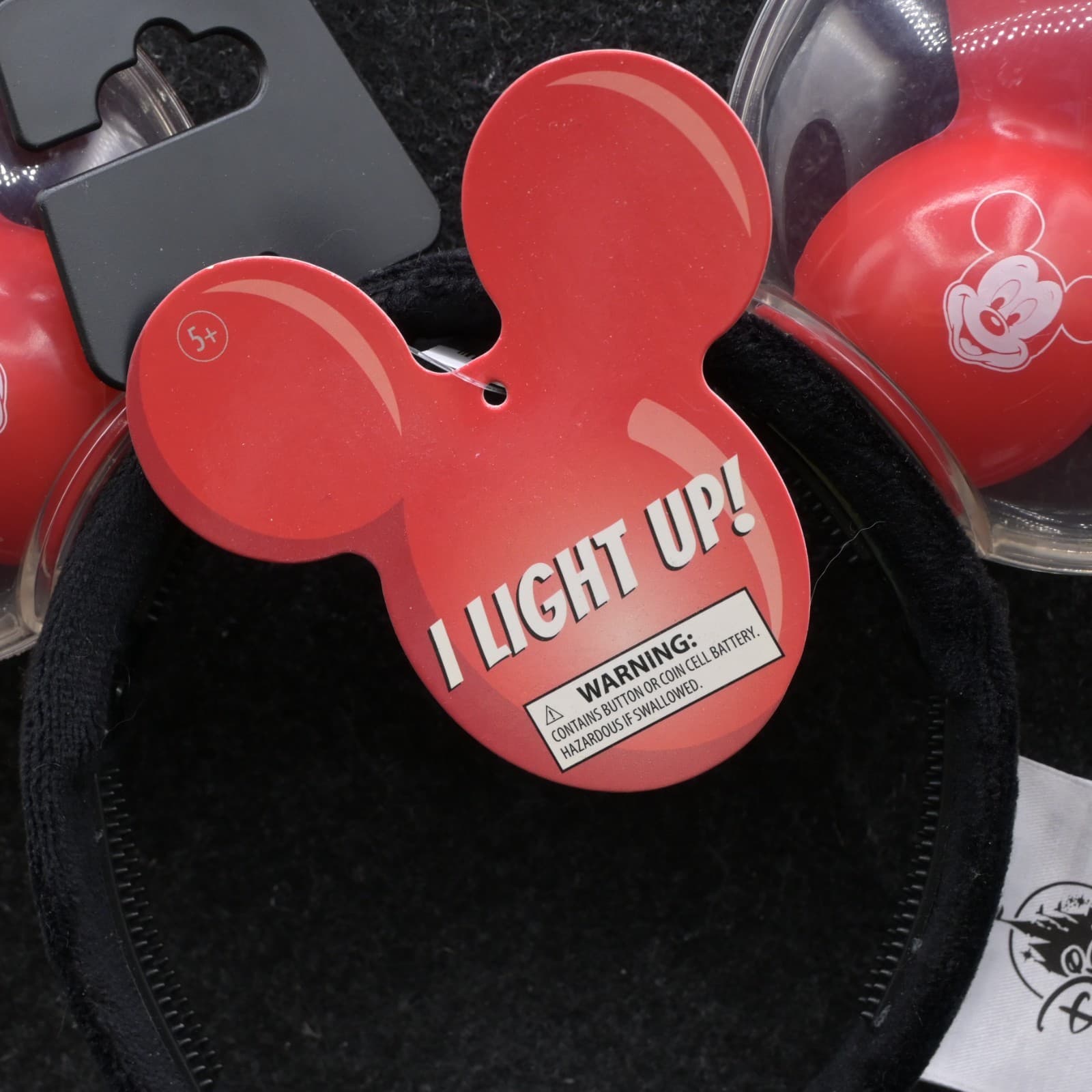 DISNEY PARKS Mickey Mouse Red Balloon Ears Headband Light Up New NWT - Thumbnail 3