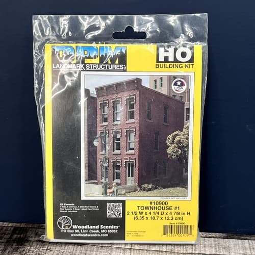 Woodland Scenics ~ New 2024 ~ Townhouse #1 - HO Scale DPM Kit ~ 10900