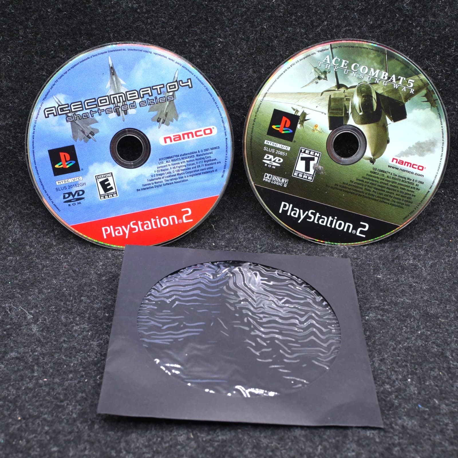 Ace Combat 5 & Ace Combat 4 - PS2 Game Lot - Discs Only - Tested
