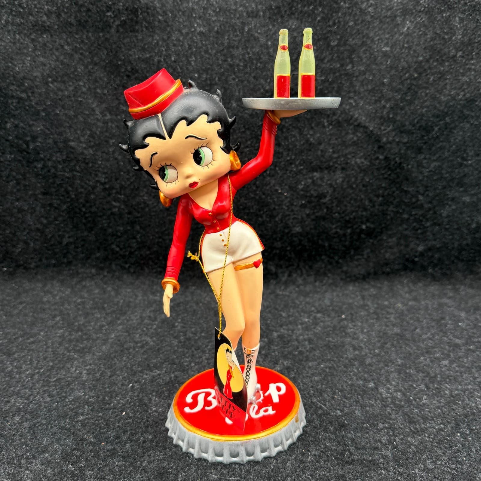 Betty Boop Waitress Car Hop Figurine 9.5in, Shorts, Roller Skates Boop Cola 6780 - Thumbnail 7