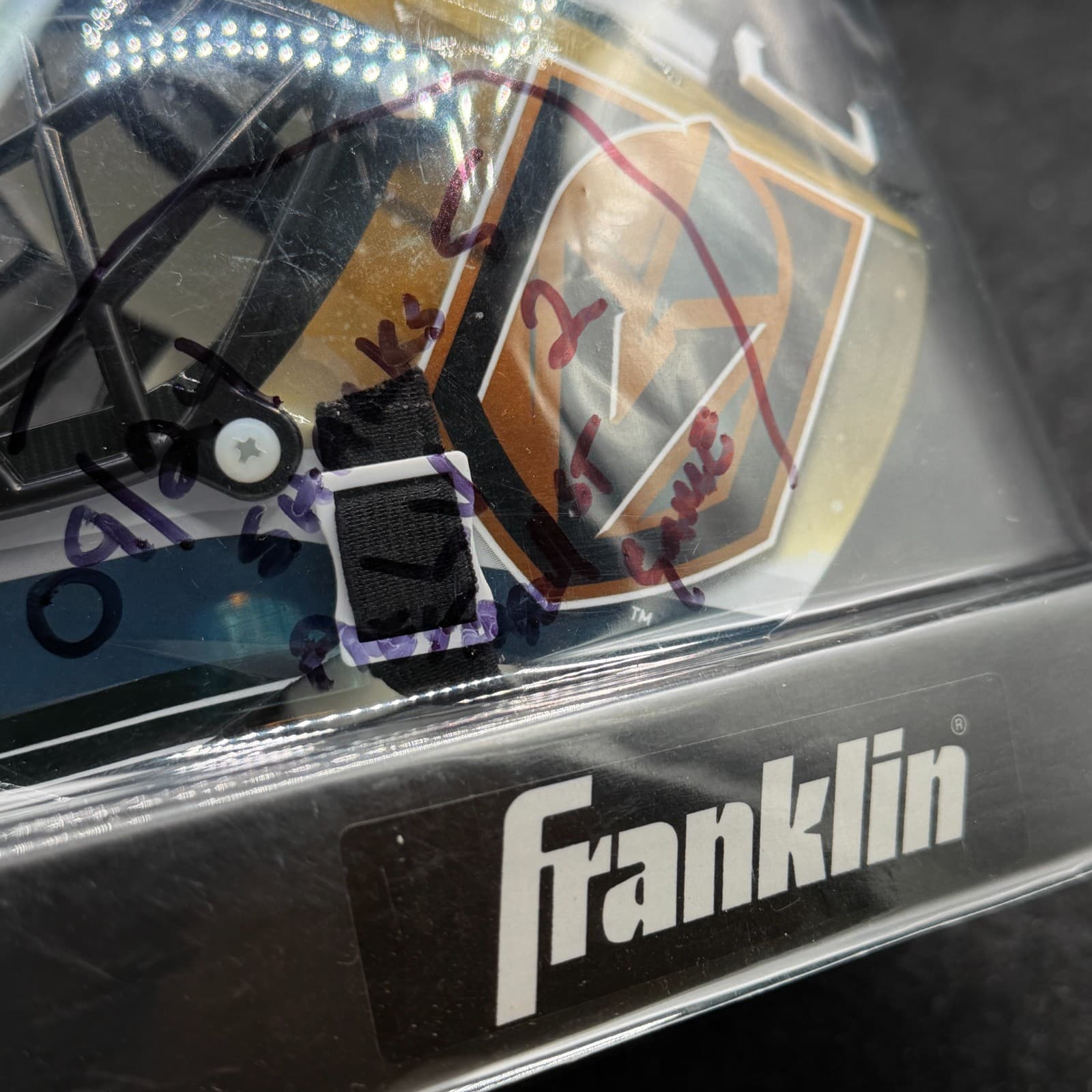 Vegas Golden Knights Unsigned Franklin Sports Replica Mini Goalie Mask - Thumbnail 8