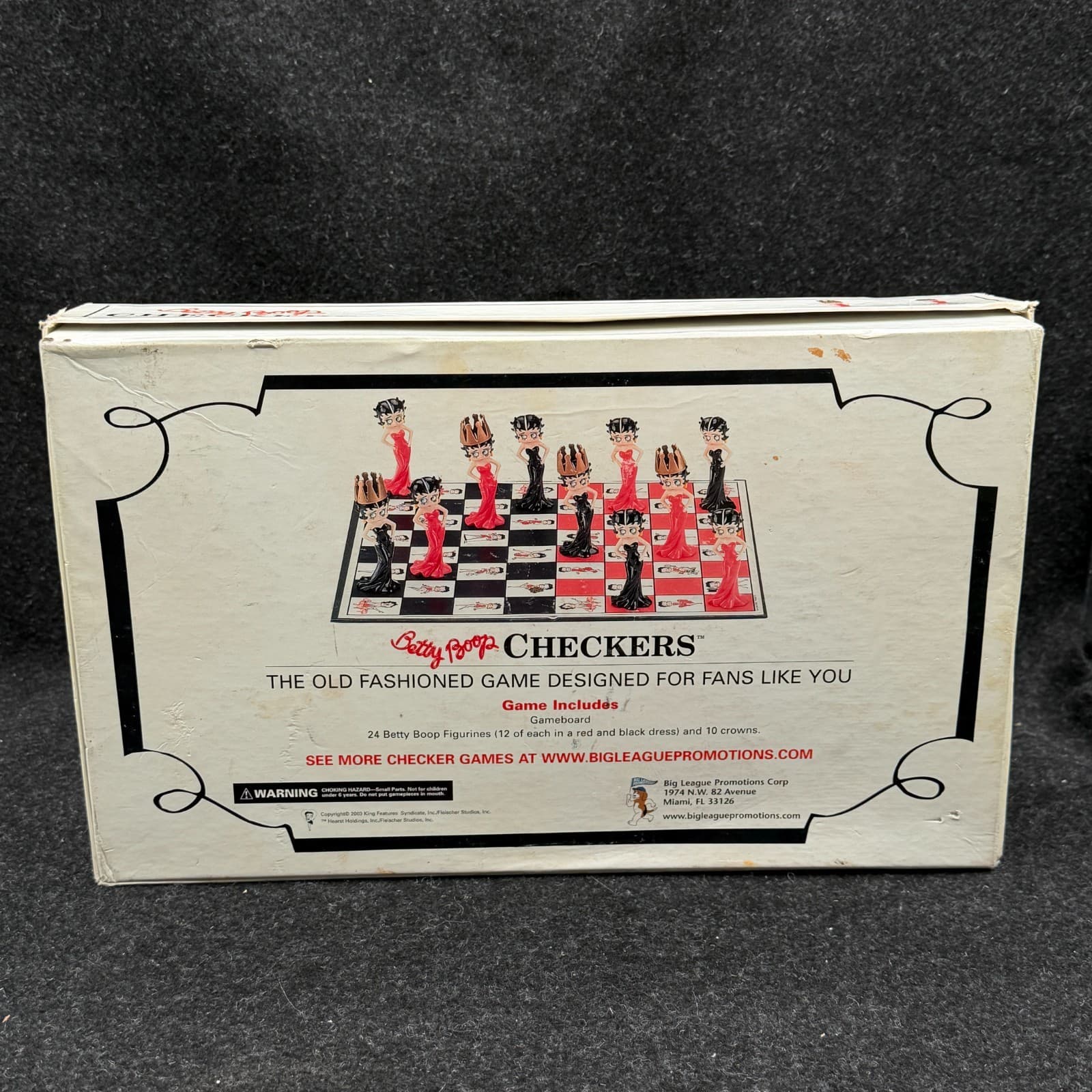 Vtg Betty Boop Checkers Game 2003 Big League Productions, King Features - Thumbnail 6