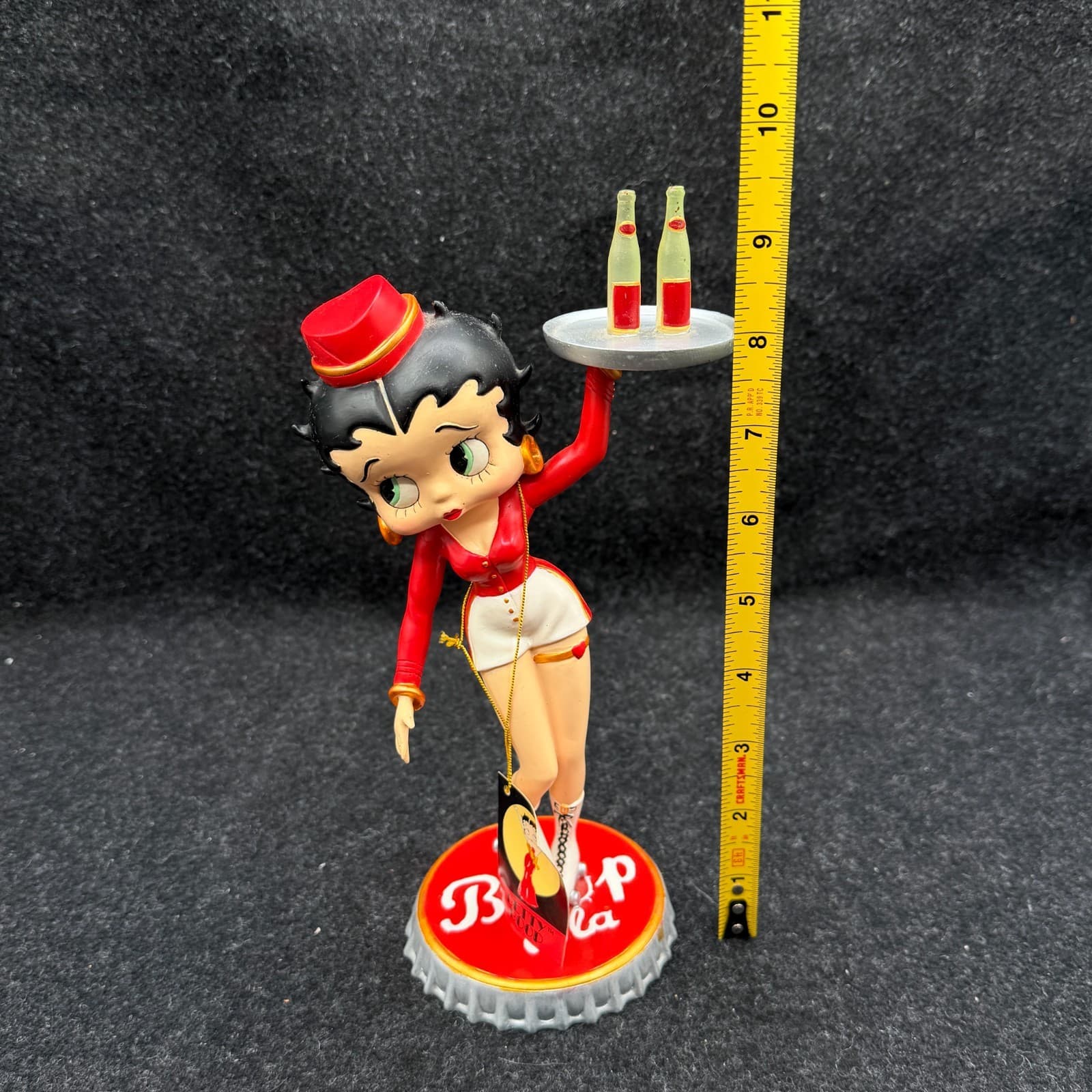 Betty Boop Waitress Car Hop Figurine 9.5in, Shorts, Roller Skates Boop Cola 6780 - Thumbnail 8