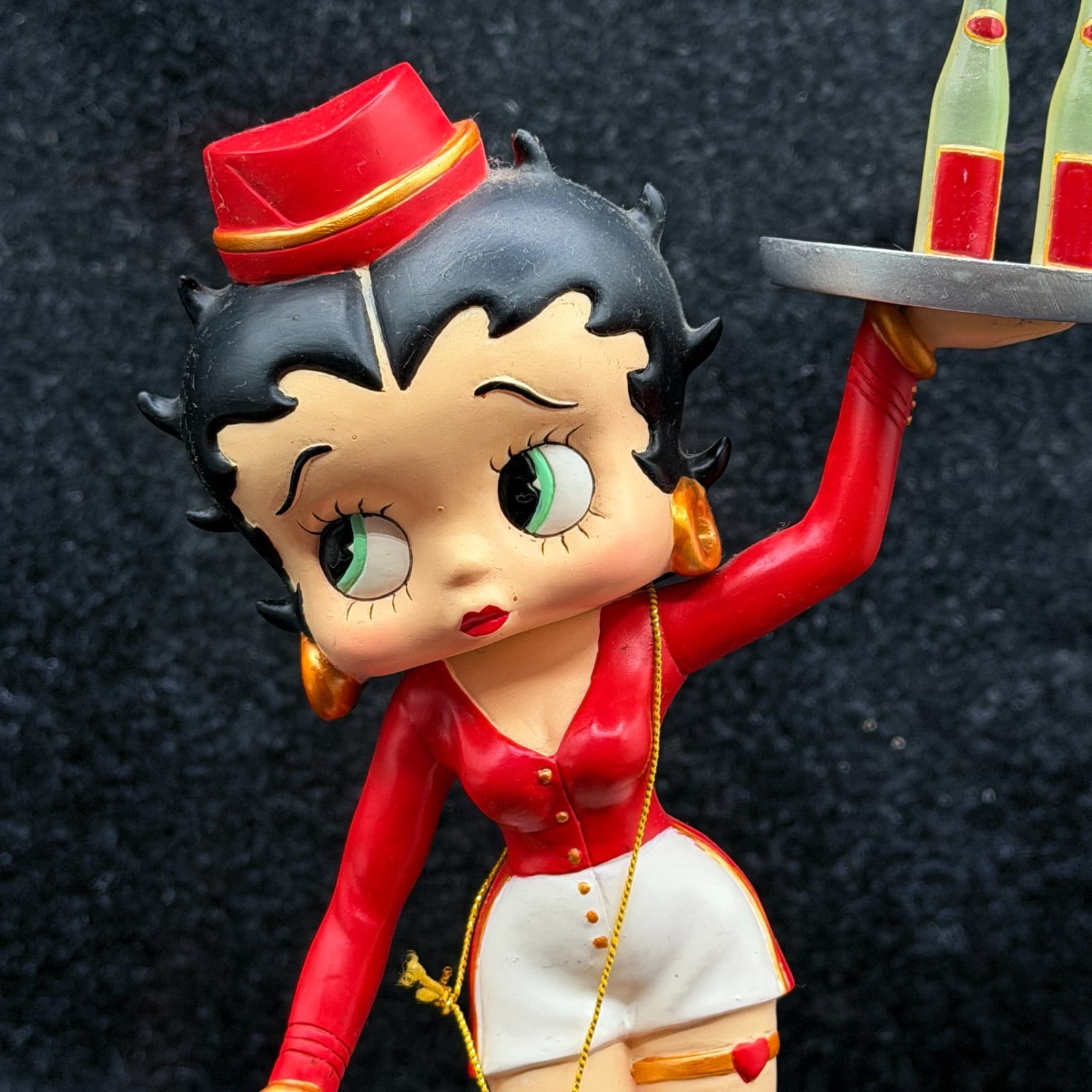 Betty Boop Waitress Car Hop Figurine 9.5in, Shorts, Roller Skates Boop Cola 6780 - Thumbnail 10