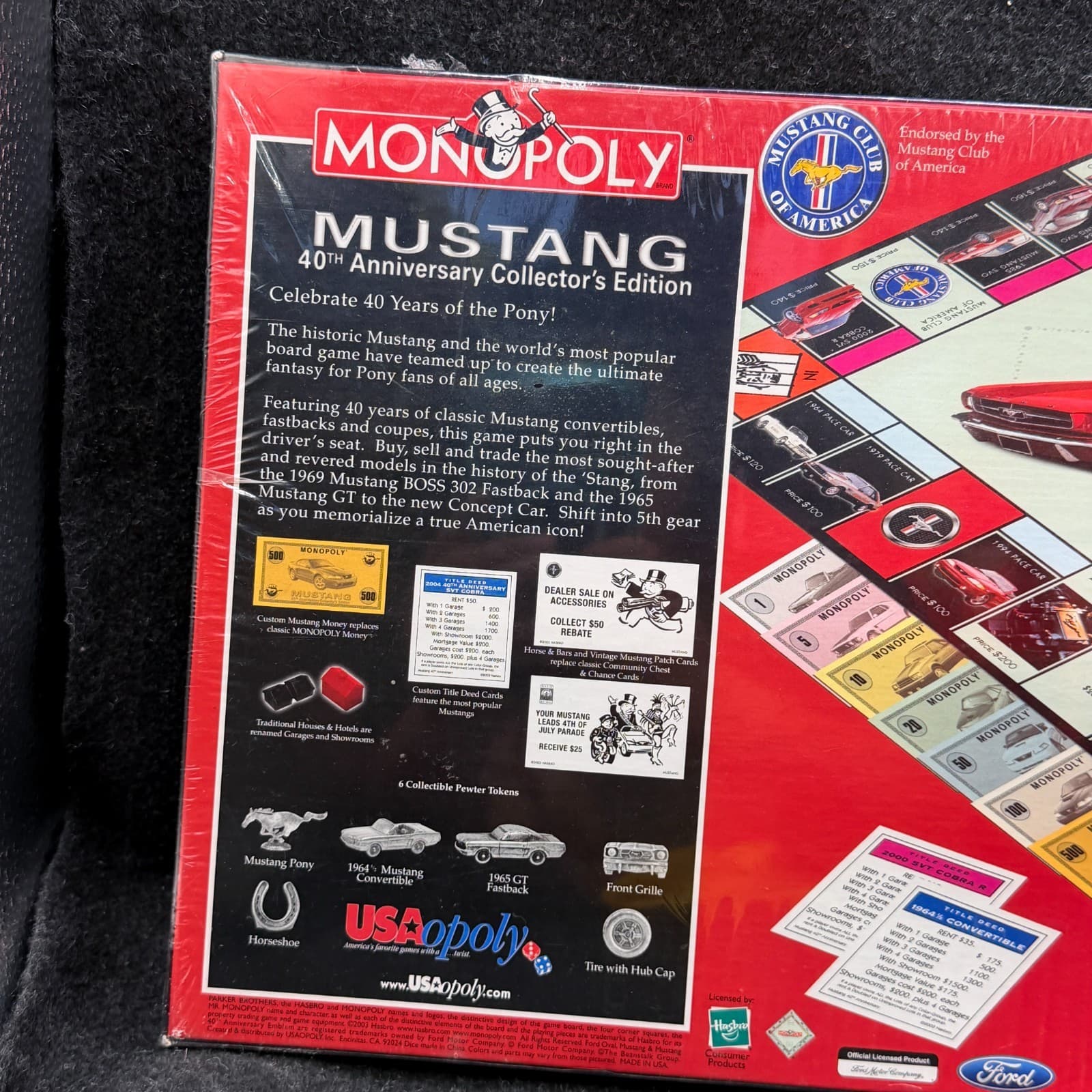 NEW Ford Mustang Monopoly 40th Anniversary Collector's Edition Parker Brothers - Thumbnail 11