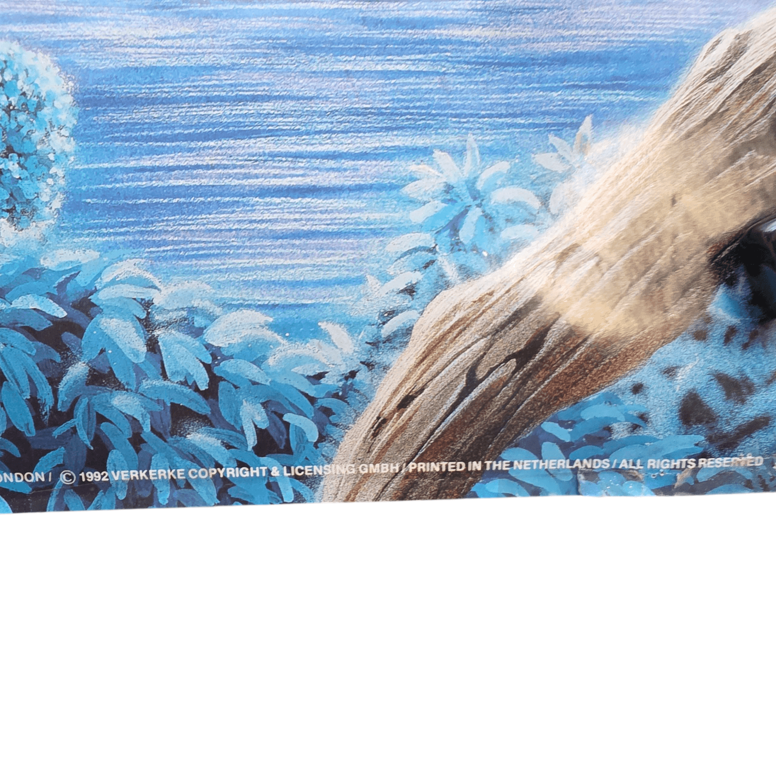 VINTAGE 1992 VERKERKE BLUE POSTER NATIVE AMERICAN WOMEN & OWL - Thumbnail 10