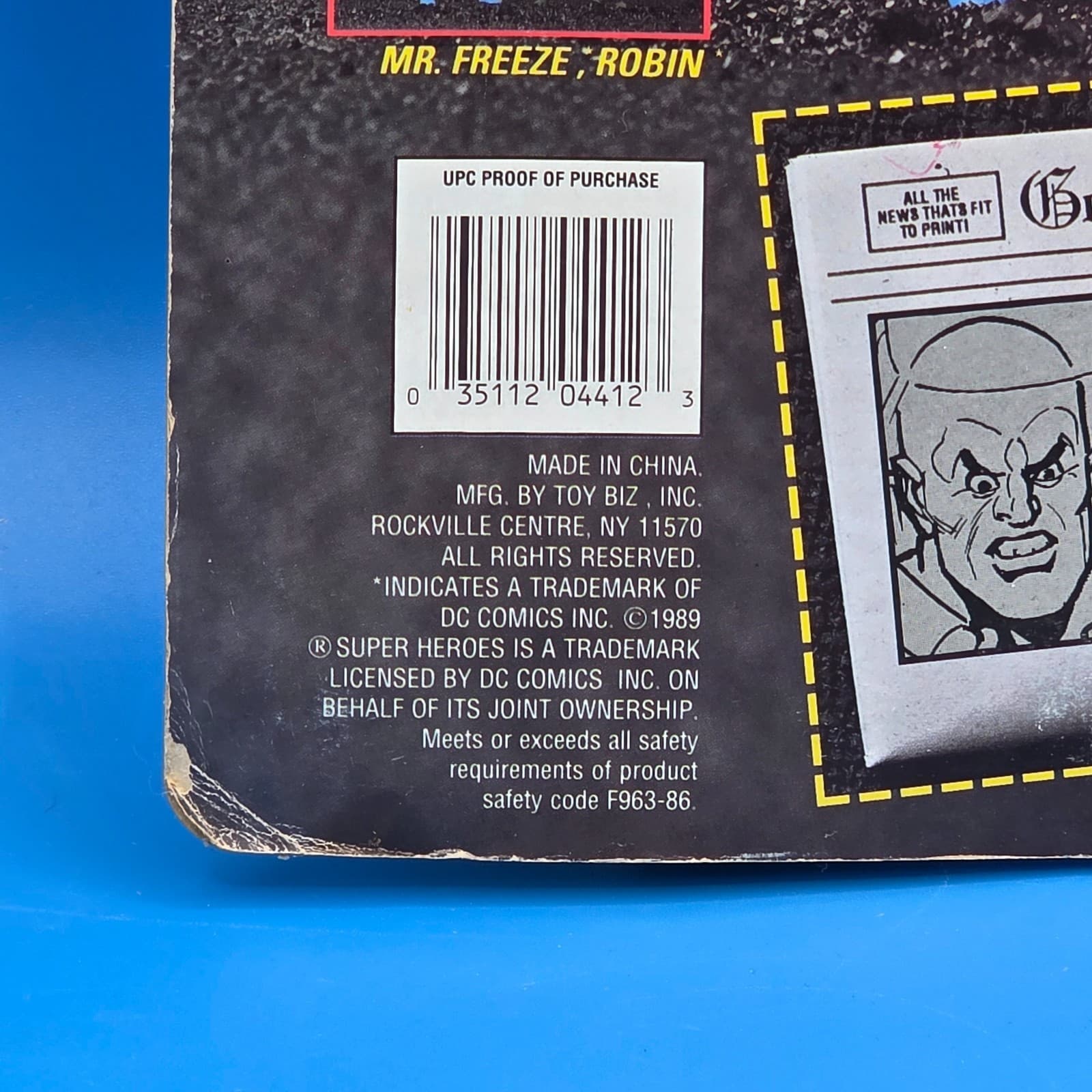 DC Comics Super Heroes Mr. Freeze Action Figure 1989 ToyBiz Vintage NEW - Thumbnail 5