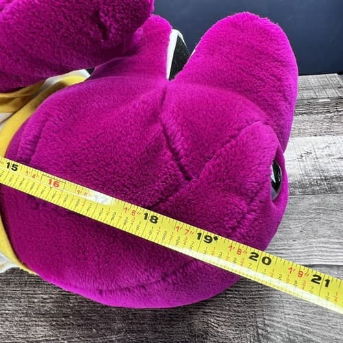 Vintage 1992 Dakin BARNEY Plush Purple Dinosaur Stuffed Animal 20" Lyons T-Shirt - Thumbnail 8