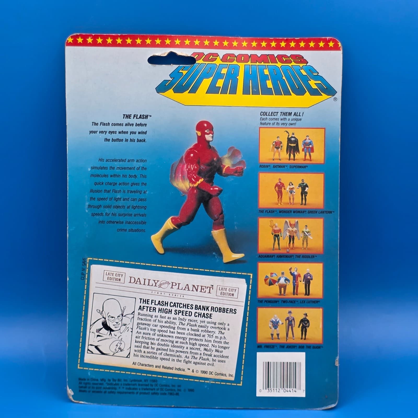Vintage 1990 ToyBiz DC Super Heroes Action Figure - The Flash - Running Arms - Thumbnail 4