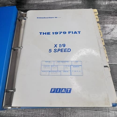 Fiat X1/9 Factory Service Manual & Haynes Owners Workshop Manual 1974-1977 - Thumbnail 3