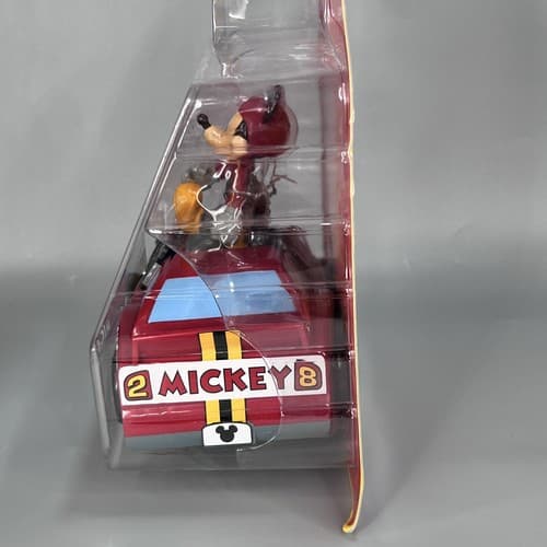 DISNEY STORE MICKEY MOUSE & FRIENDS MICKEY POSEABLE FIGURE & RED HOT RACER NEW - Thumbnail 4