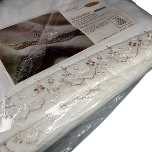 VTG North Star Blanket by Chatham Elegance 72” X 90” Twin size Embroidered Trim - Thumbnail 4