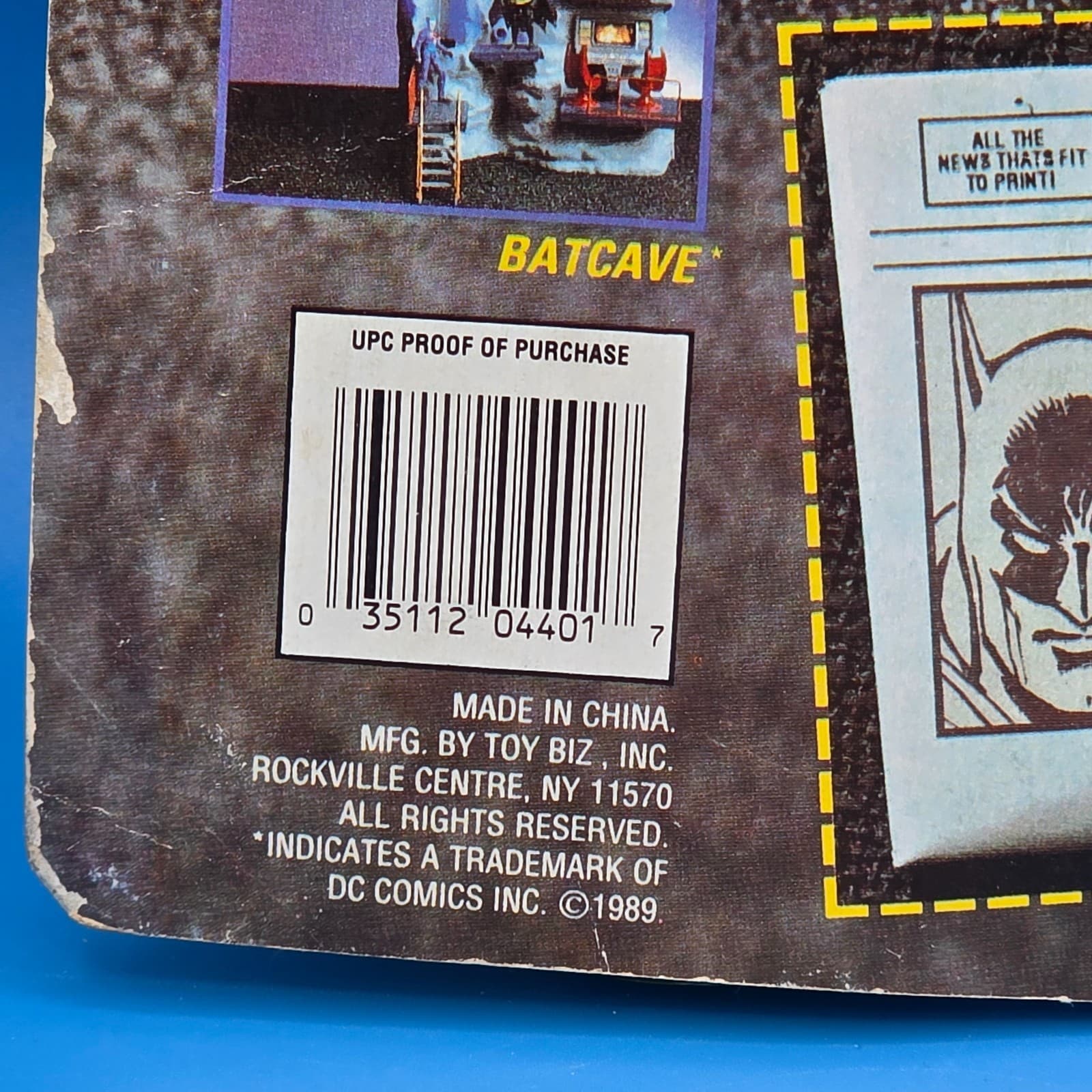 Batman Bat-Rope DC Comics 1989 Toy Biz Action Figure #4401 - Thumbnail 6