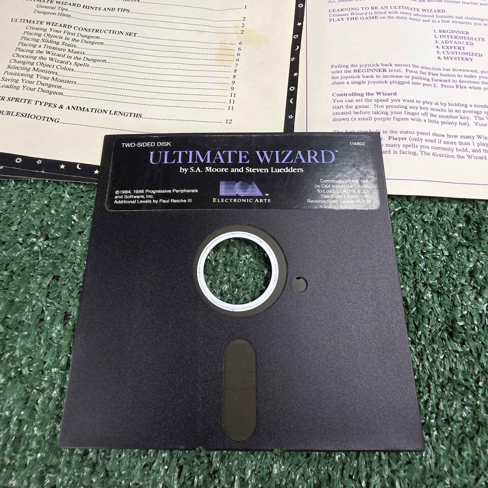 Vintage 1986 ULTIMATE WIZARD Electronic Arts Commodore 64 & 128 Game - Thumbnail 2