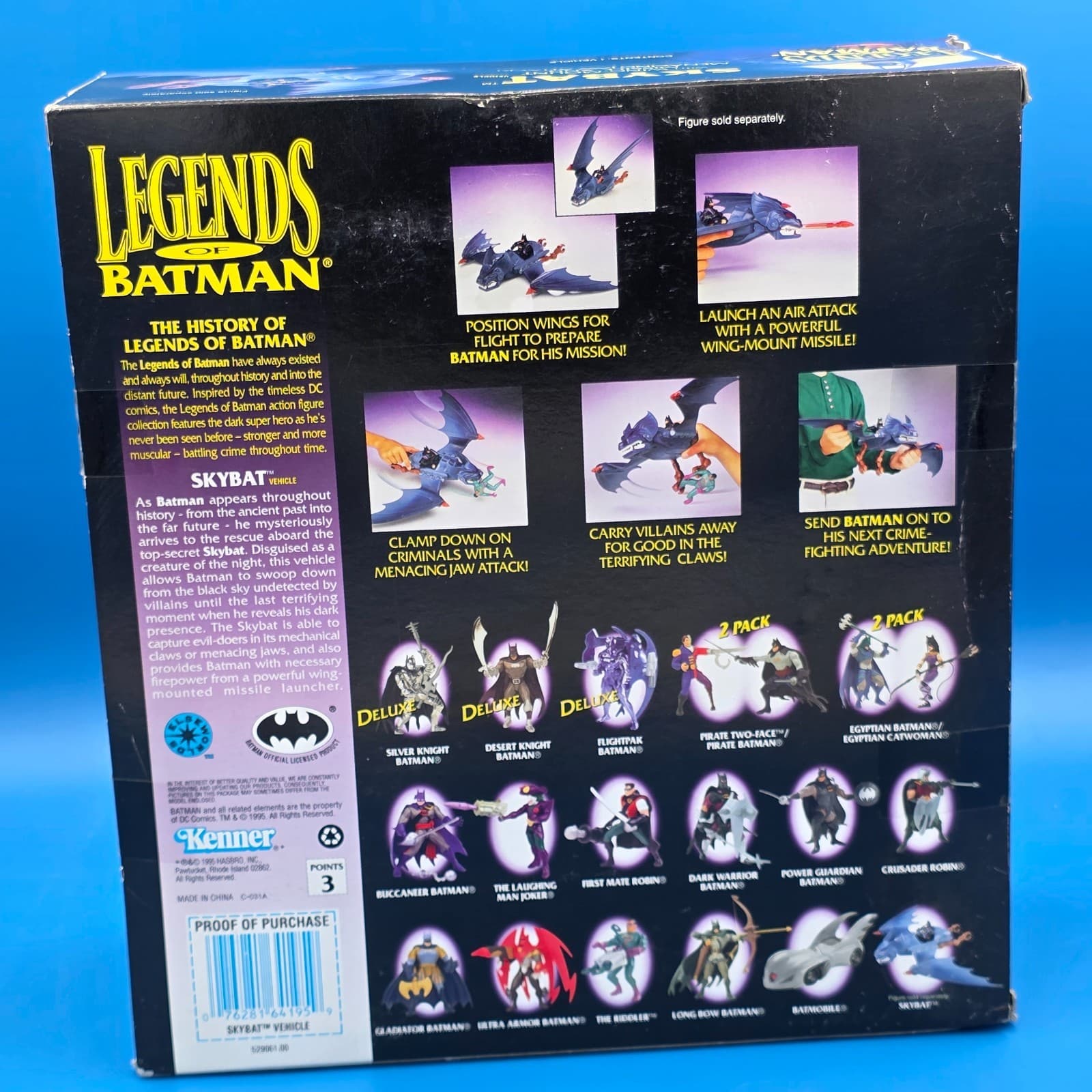 Kenner Legends Of Batman SKYBAT - Wing Mount Missile & Menacing Jaw Attack NEW - Thumbnail 7