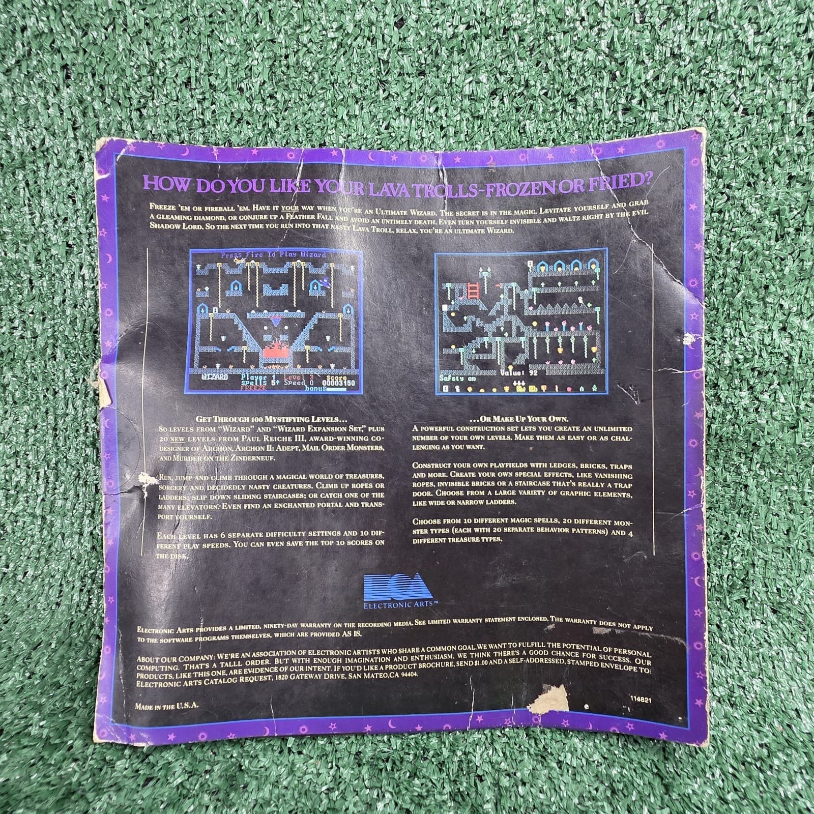 Vintage 1986 ULTIMATE WIZARD Electronic Arts Commodore 64 & 128 Game - Thumbnail 7