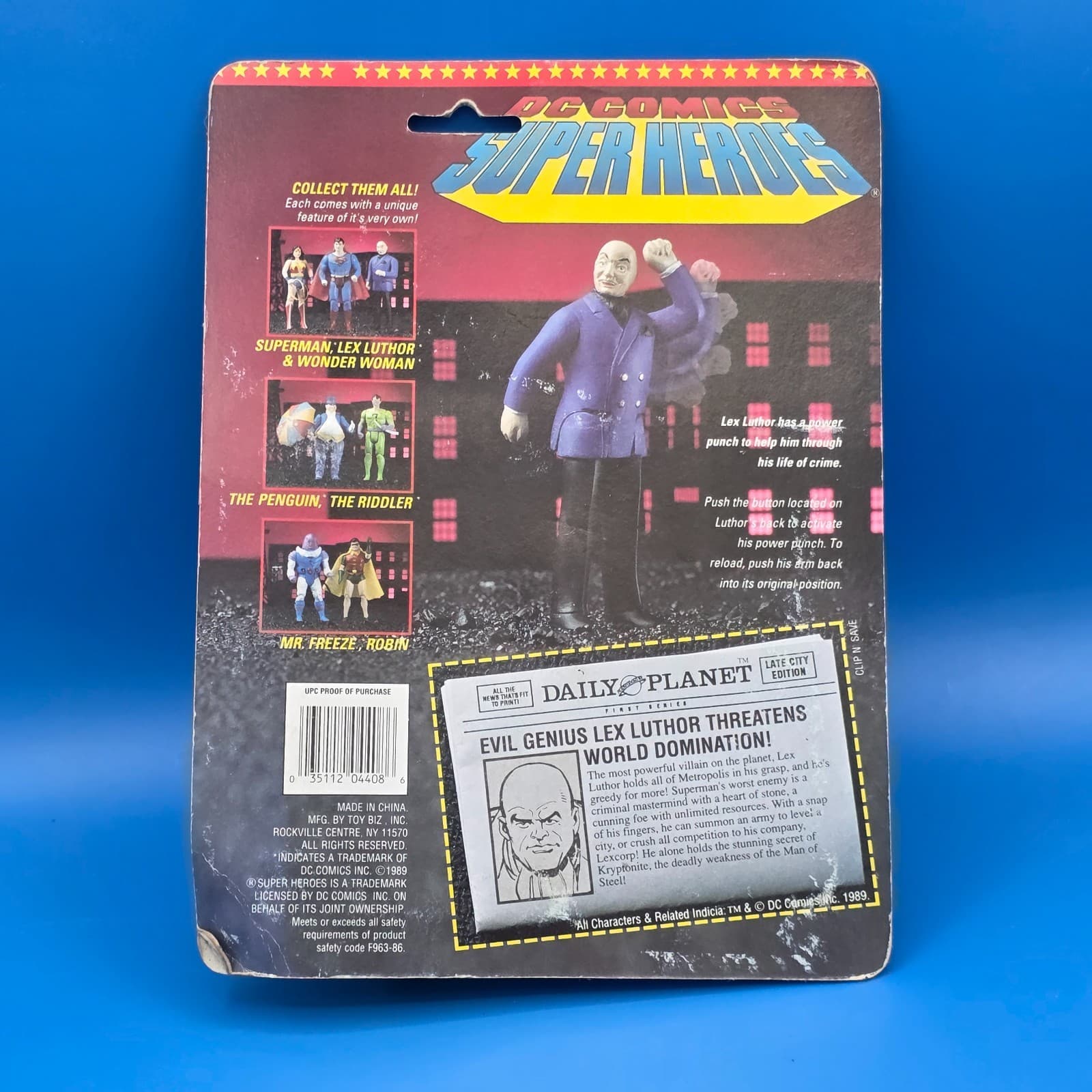 ToyBiz 1989 DC Comics Super Heroes Lex Luthor Action Figure - Thumbnail 4