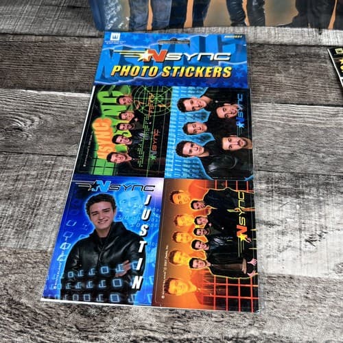 VTG 2001 Winterland NSYNC 3 Ring Binder & Stickers Justin Lance Joey JC Chris - Thumbnail 3