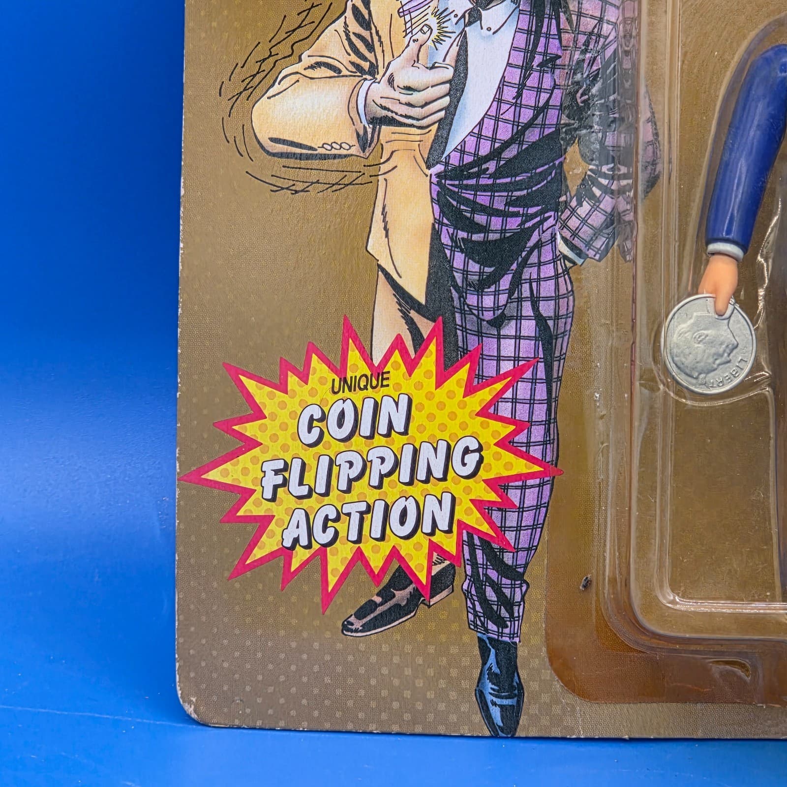 DC Comics Super Heroes TWO FACE Villain Action Figure Toy Biz 1990 ToyBiz ~NEW~ - Thumbnail 3