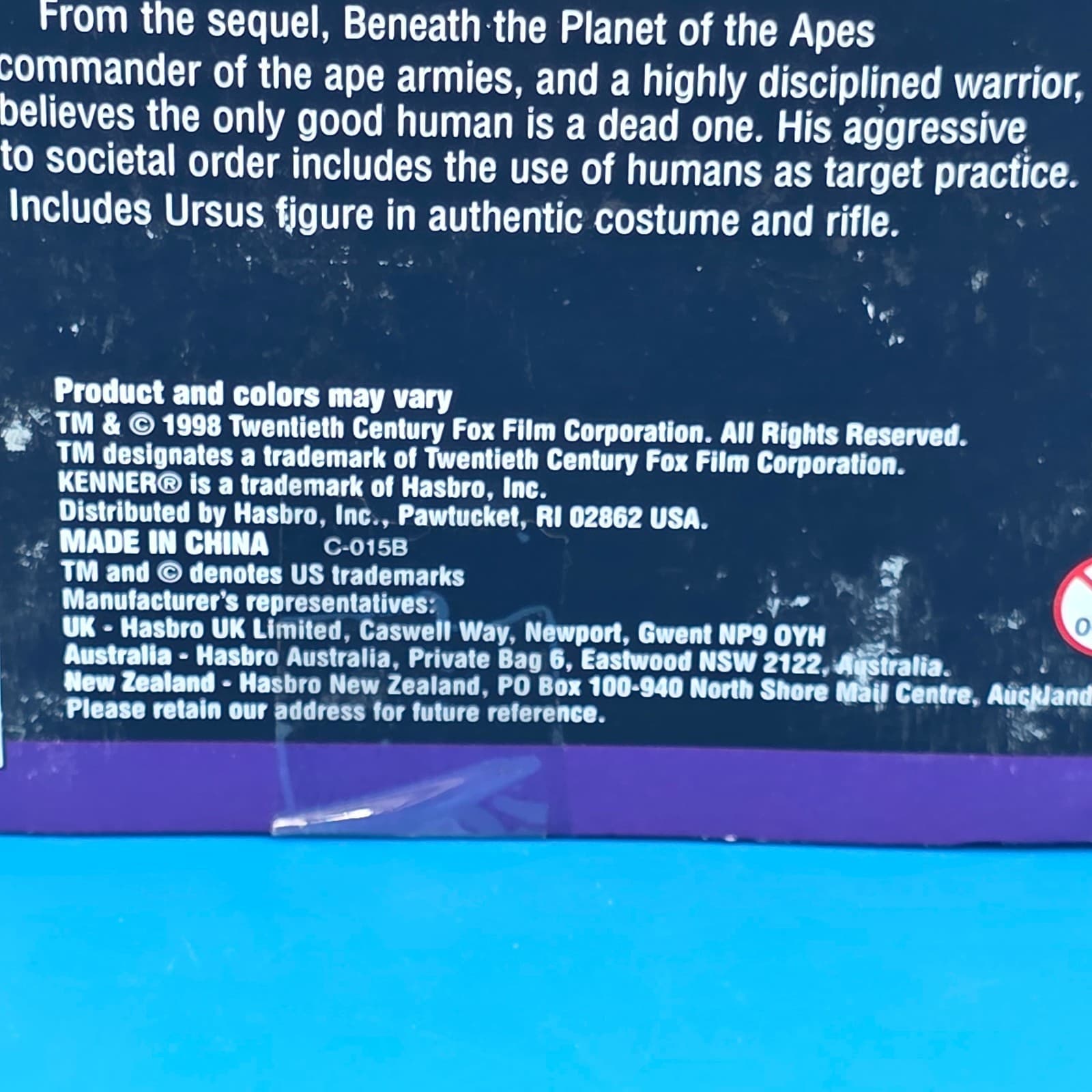 Beneath The Planet Of The Apes General Ursus Action Figure Kenner 1998 - Thumbnail 7