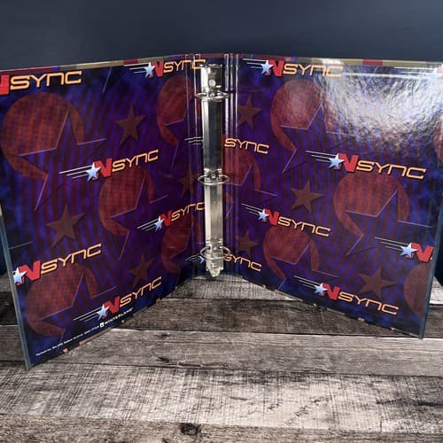 VTG 2001 Winterland NSYNC 3 Ring Binder & Stickers Justin Lance Joey JC Chris - Thumbnail 8